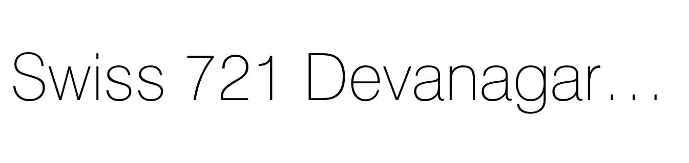 Swiss 721 Devanagari Thin